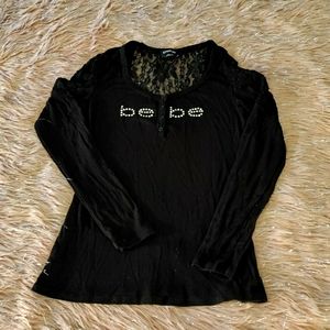 Bebe Rhinestone Top